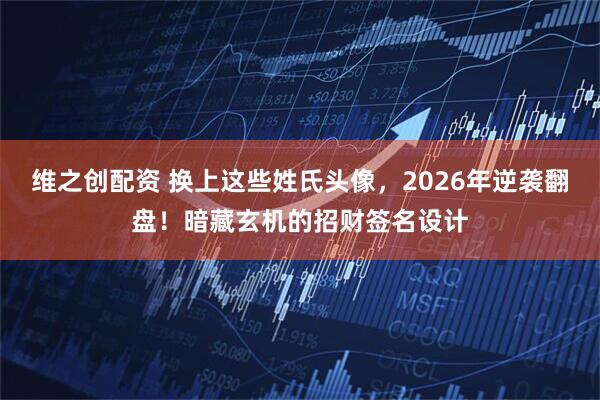 维之创配资 换上这些姓氏头像，2026年逆袭翻盘！暗藏玄机的招财签名设计