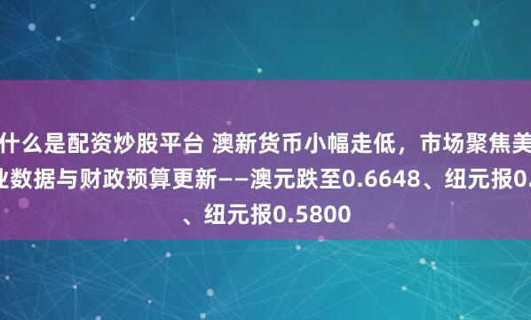 什么是配资炒股平台 澳新货币小幅走低，市场聚焦美国就业数据与财政预算更新——澳元跌至0.6648、纽元报0.5800