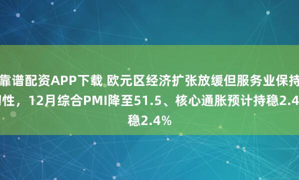 靠谱配资APP下载 欧元区经济扩张放缓但服务业保持韧性，12月综合PMI降至51.5、核心通胀预计持稳2.4%
